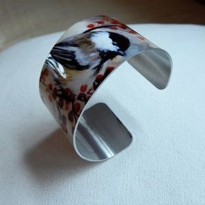 Painted Bird Cuff Bracetlet